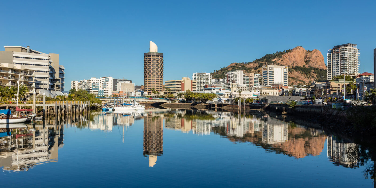 A wide-angle view of Townsville City, Queensland.